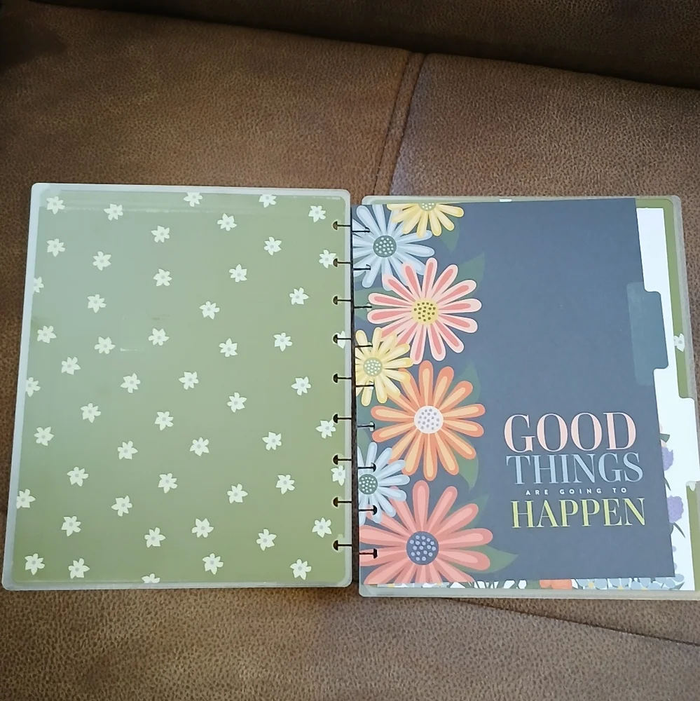 The Happy Planner classic sized cover and dashboards Feel as Free as the Flowers